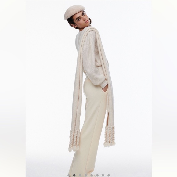 Anthropologie braided fringe scarf EUC - Picture 2 of 5